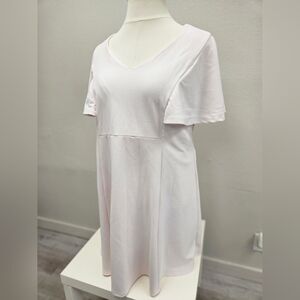 LIZ CLAIBORNE Flutter Dress Size 18W pale pink